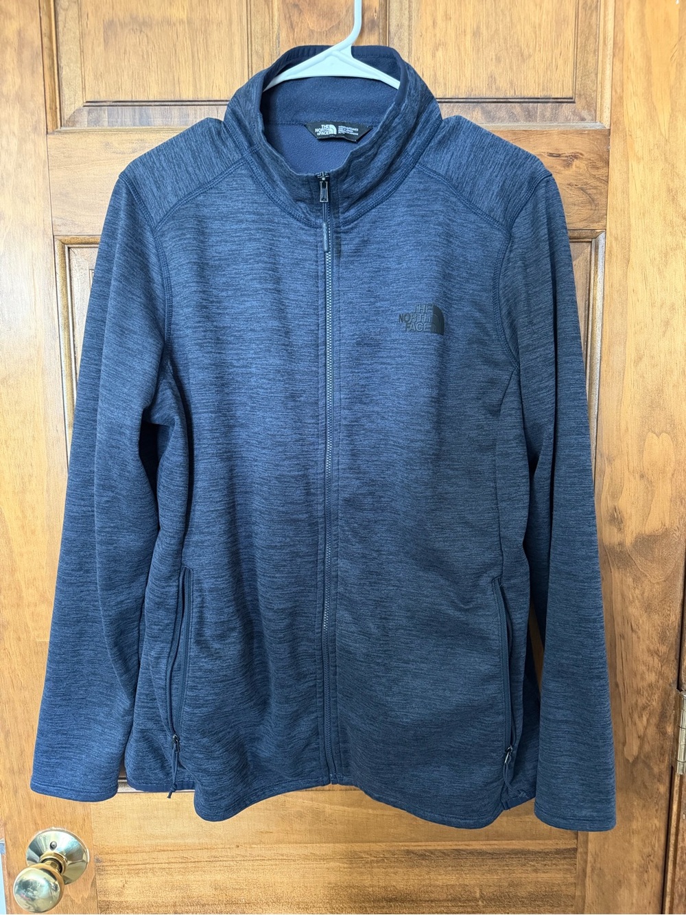 The North Face Women's Heathered Navy Full-Zip Fleece Jacket